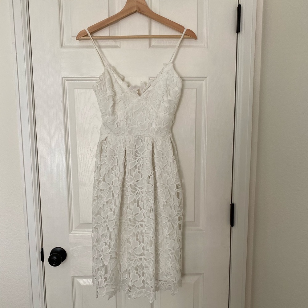 White Lace spaghetti strap dress